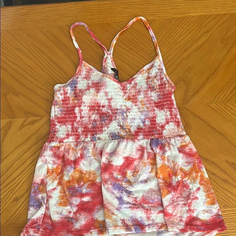 Dillards tie-dye top